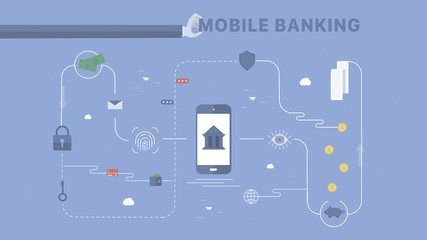 Mobile Banking Background.