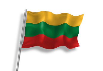 Drapeau de Lituanie en qualité vectorielle