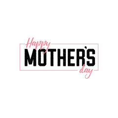 lettering and calligraphy modern - Mother's day. Sticker, stamp, logo - hand made