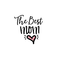 lettering and calligraphy modern - Mother's day. Sticker, stamp, logo - hand made