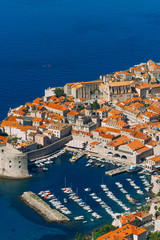 Dubrovnik Old Town, Croatia. Inside the city, views of streets and houses. Photos inside the city.