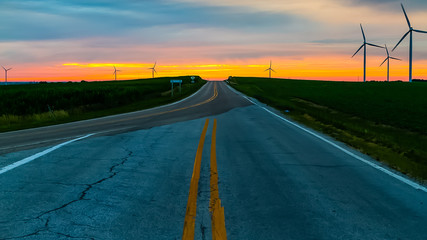 merging with the sunrise over the farm
