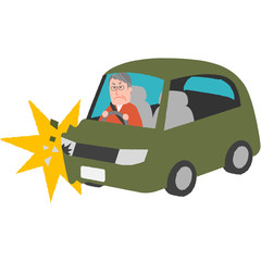 a traffic accident of the elderly driver