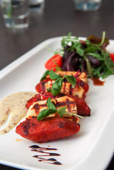 meat and halloumi sharing platter