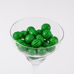 Cup with balls watermelon chewing gum