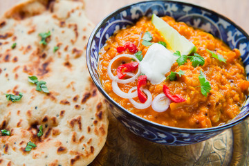 Red Lentils Indian Curry Dal