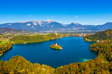Panorama of Lake Bled, Slovenia