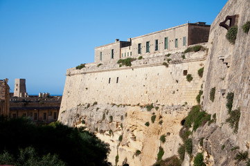 Fort, Malta. Small island.    