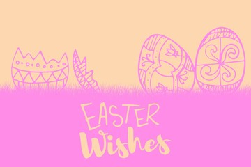 Composite image of easter greeting