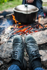  to warm your feet by the fire