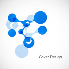Vector biotechnology illustration. Science design molecule, formula, DNA