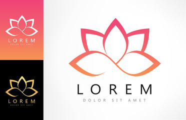 Obraz premium Logo kwiatu lotosu