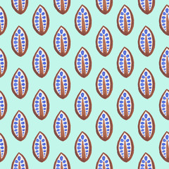 Watercolor seamless pattern in Indonesian fabric style