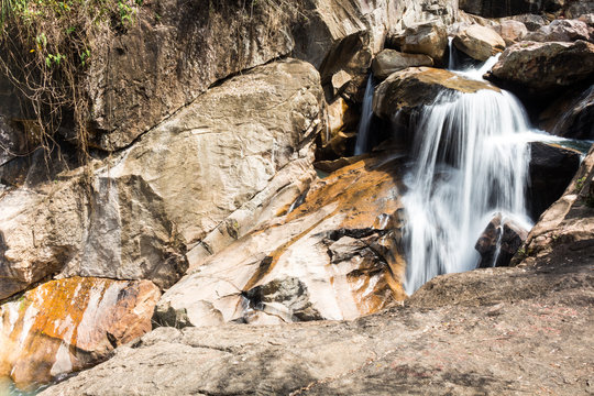 Waterfall in the national park Baho in Vietnam