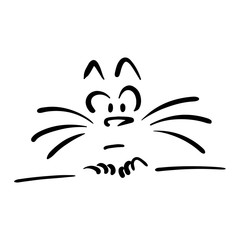 Cat with facial expression