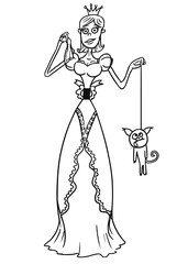 Cartoon Vector Medieval Fantasy Princess