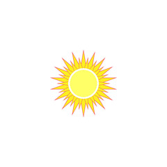 The sun sign on white background