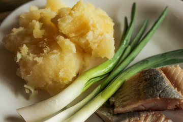 Herring with potatoes and onions