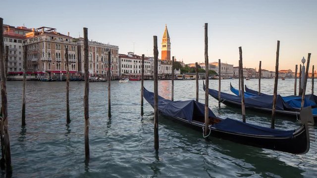 timelapse shots of the canal city of venice