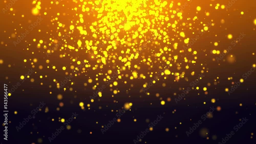 Aufkleber golden particle background. seamless loop