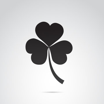 Shamrock vector icon.