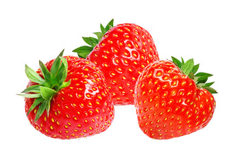 Strawberry on white