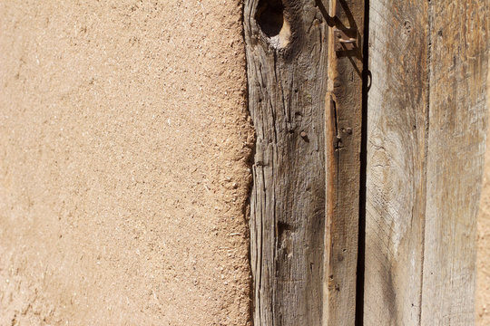 Wood and stuco detail