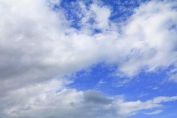 blue sky with cloud and raincloud, the art of nature beautiful and copy space for add text
