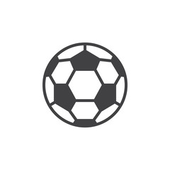 Fototapeta premium Soccer ball line icon, filled outline vector sign, linear style pictogram isolated on white. Symbol, logo illustration. Editable stroke. Pixel perfect