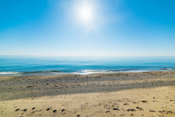 Golden shore in Marina di Cardedu