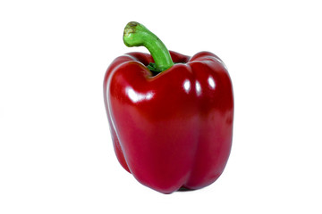Red pepper isolated on white background with clipping path