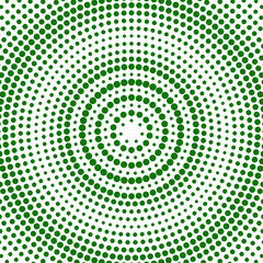 Abstract dotted background. Colorful radial pattern. Vector