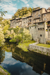 Obraz premium Rupit i Pruit - Medieval Catalan village in the subregion of the Collsacabra, Spain