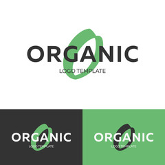 Organic logo. Letter O logo. Vector logo template. Logotype concept.