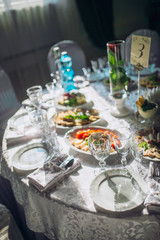 beautiful decorated table in the restaurant