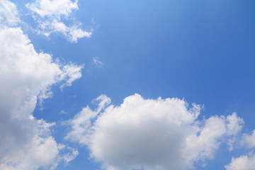 Soft blue sky with  cloud art of nature beautiful and copy space for add text