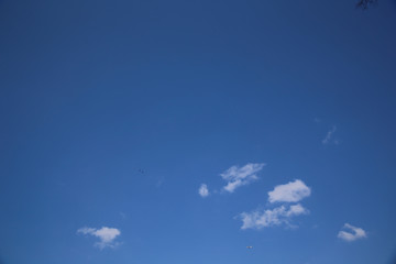 blue sky and  airplane