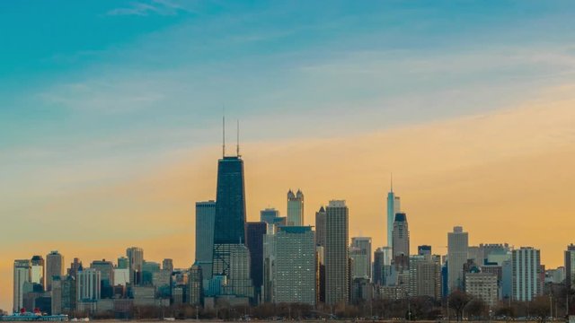 Chicago's Skylinr Timelapse
