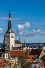 Fototapeta premium Spring Cityscape of Old Tallinn,Estonia