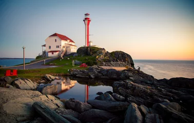 Crédence en verre imprimé Phare phare en Nouvelle-Écosse
