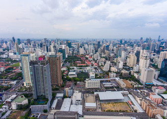 Aerial view of Cityscape of Bangkok