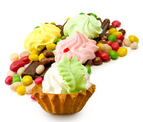 image of delicious cake closeup