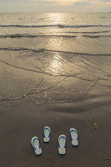 sandals on the beach