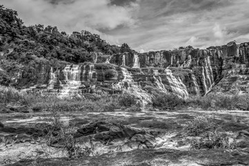 Pongour waterfall at dry season, Lam Dong, Viet Nam.
