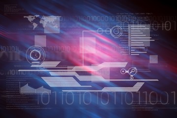 Fototapeta premium Digital target over computing design