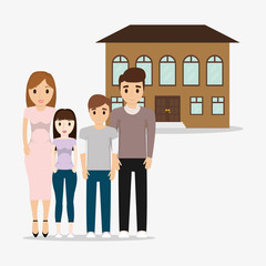 family home structure image vector illustration eps 10