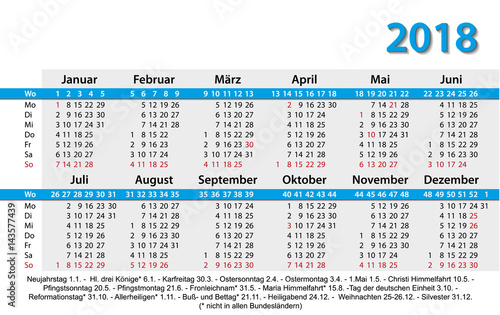 "Kalender 2018 Visitenkartenformat Vorlage" Stock image 