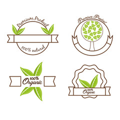 food organic product natural premium label vector illustration eps 10