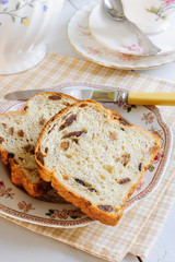 Bara Brith or Speckled Bread a traditional Welsh fruit loaf