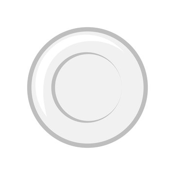 white dish plate kitchen vector illustration eps 10